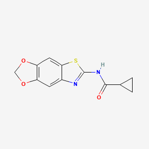 N-([1,3]dioxolo[4,5-f][1,3]benzothiazol-6-yl)cyclopropanecarboxamide