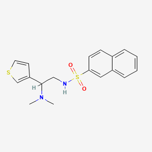 N-(2-(dimethylamino)-2-(thiophen-3-yl)ethyl)naphthalene-2-sulfonamide