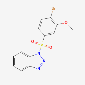 molecular formula C13H10BrN3O3S B2390009 1-(4-bromo-3-methoxybenzenesulfonyl)-1H-1,2,3-benzotriazole CAS No. 873680-91-2
