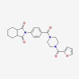 2-(4-(4-(furan-2-carbonyl)piperazine-1-carbonyl)phenyl)hexahydro-1H-isoindole-1,3(2H)-dione