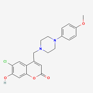 6-Chloro-7-hydroxy-4-[[4-(4-methoxyphenyl)piperazin-1-yl]methyl]chromen-2-one