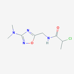 2-Chloro-N-[[3-(dimethylamino)-1,2,4-oxadiazol-5-yl]methyl]propanamide