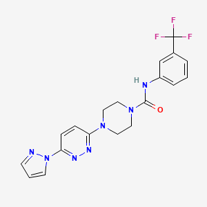 4-(6-(1H-pyrazol-1-yl)pyridazin-3-yl)-N-(3-(trifluoromethyl)phenyl)piperazine-1-carboxamide