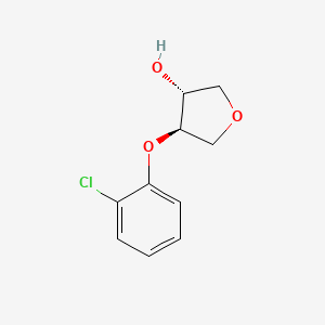 molecular formula C10H11ClO3 B2390060 (3R,4R)-4-(2-chlorophenoxy)tetrahydrofuran-3-ol CAS No. 2005617-69-4; 2165652-31-1