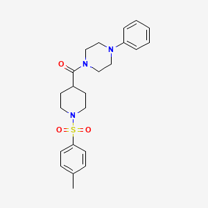 molecular formula C23H29N3O3S B2390068 (4-Phenylpiperazin-1-yl)(1-tosylpiperidin-4-yl)methanone CAS No. 433706-75-3