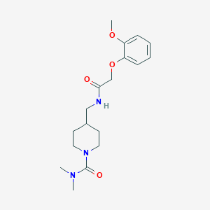 molecular formula C18H27N3O4 B2390072 4-((2-(2-methoxyphenoxy)acetamido)methyl)-N,N-dimethylpiperidine-1-carboxamide CAS No. 2034376-98-0