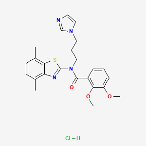 N-(3-(1H-imidazol-1-yl)propyl)-N-(4,7-dimethylbenzo[d]thiazol-2-yl)-2,3-dimethoxybenzamide hydrochloride