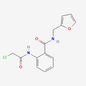 molecular formula C14H13ClN2O3 B2390092 2-[(chloroacetyl)amino]-N-(2-furylmethyl)benzamide CAS No. 117459-38-8