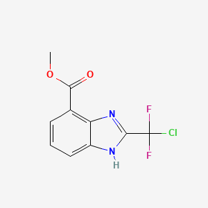 molecular formula C10H7ClF2N2O2 B2390093 Methyl 2-(chlorodifluoromethyl)-1H-benzo[d]imidazole-4-carboxylate CAS No. 1956328-02-1