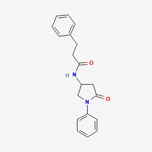 N-(5-oxo-1-phenylpyrrolidin-3-yl)-3-phenylpropanamide