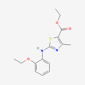 molecular formula C15H18N2O3S B2390136 Ethyl 2-[(2-ethoxyphenyl)amino]-4-methyl-1,3-thiazole-5-carboxylate CAS No. 108719-19-3