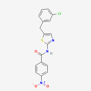 N-[5-(3-chlorobenzyl)-1,3-thiazol-2-yl]-4-nitrobenzamide