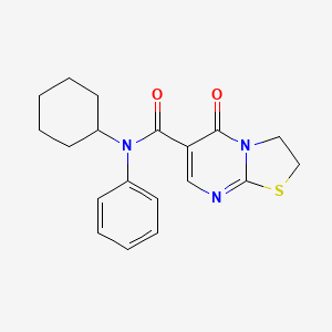 N-cyclohexyl-5-oxo-N-phenyl-2,3-dihydro-[1,3]thiazolo[3,2-a]pyrimidine-6-carboxamide