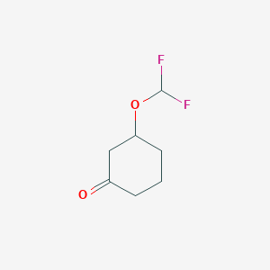 molecular formula C7H10F2O2 B2390175 3-(Difluoromethoxy)cyclohexan-1-one CAS No. 2285099-77-4