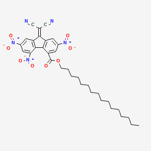 molecular formula C33H37N5O8 B2390187 Hexadecyl 9-(dicyanomethylidene)-2,5,7-trinitrofluorene-4-carboxylate CAS No. 254980-76-2