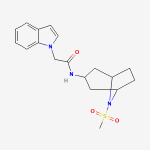 2-(1H-indol-1-yl)-N-(8-(methylsulfonyl)-8-azabicyclo[3.2.1]octan-3-yl)acetamide