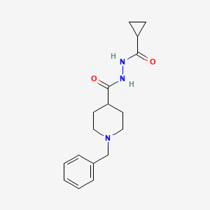 molecular formula C17H23N3O2 B2390202 N'-[(1-benzyl-4-piperidinyl)carbonyl]cyclopropanecarbohydrazide CAS No. 478064-43-6