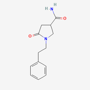 5-Oxo-1-(2-phenylethyl)pyrrolidine-3-carboxamide