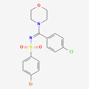 (E)-4-bromo-N-((4-chlorophenyl)(morpholino)methylene)benzenesulfonamide