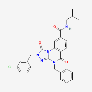 4-benzyl-2-(3-chlorobenzyl)-N-isobutyl-1,5-dioxo-1,2,4,5-tetrahydro-[1,2,4]triazolo[4,3-a]quinazoline-8-carboxamide