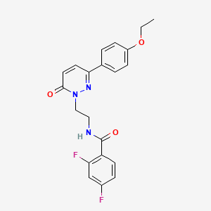 molecular formula C21H19F2N3O3 B2390242 N-(2-(3-(4-ethoxyphenyl)-6-oxopyridazin-1(6H)-yl)ethyl)-2,4-difluorobenzamide CAS No. 921533-65-5