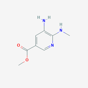 molecular formula C8H11N3O2 B2390258 Methyl 5-amino-6-(methylamino)pyridine-3-carboxylate CAS No. 211915-53-6