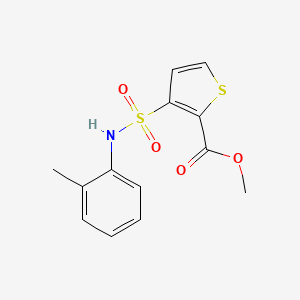 molecular formula C13H13NO4S2 B2390312 Methyl 3-[(2-methylphenyl)sulfamoyl]thiophene-2-carboxylate CAS No. 895259-97-9