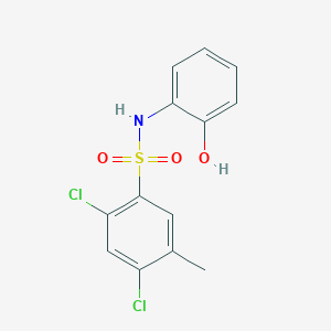 molecular formula C13H11Cl2NO3S B239032 2,4-dichloro-N-(2-hydroxyphenyl)-5-methylbenzenesulfonamide 