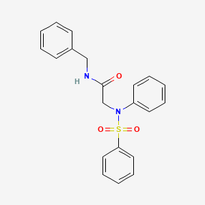 molecular formula C21H20N2O3S B2390359 N-benzyl-2-[(phenylsulfonyl)anilino]acetamide CAS No. 339103-45-6