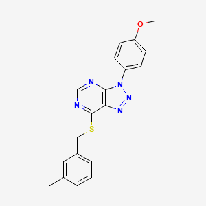 3-(4-Methoxyphenyl)-7-[(3-methylphenyl)methylsulfanyl]triazolo[4,5-d]pyrimidine