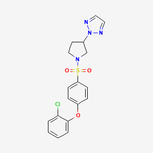 2-(1-((4-(2-chlorophenoxy)phenyl)sulfonyl)pyrrolidin-3-yl)-2H-1,2,3-triazole