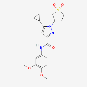 5-cyclopropyl-N-(3,4-dimethoxyphenyl)-1-(1,1-dioxidotetrahydrothiophen-3-yl)-1H-pyrazole-3-carboxamide