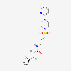 (E)-3-(furan-2-yl)-N-(3-((4-(pyridin-2-yl)piperazin-1-yl)sulfonyl)propyl)acrylamide