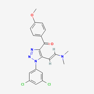[1-(3,5-dichlorophenyl)-5-[(E)-2-(dimethylamino)ethenyl]triazol-4-yl]-(4-methoxyphenyl)methanone