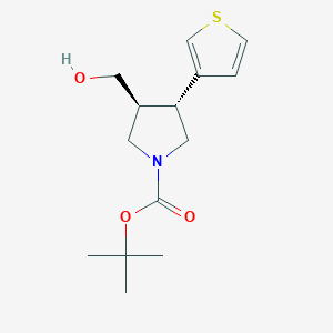 Tert-butyl (3S,4R)-3-(hydroxymethyl)-4-thiophen-3-ylpyrrolidine-1-carboxylate