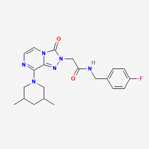 2-(8-(3,5-dimethylpiperidin-1-yl)-3-oxo-[1,2,4]triazolo[4,3-a]pyrazin-2(3H)-yl)-N-(4-fluorobenzyl)acetamide