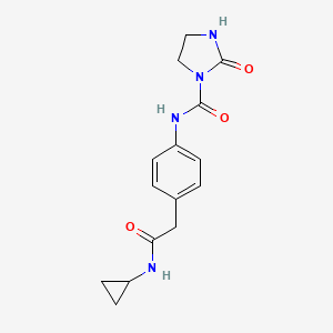 N-(4-(2-(cyclopropylamino)-2-oxoethyl)phenyl)-2-oxoimidazolidine-1-carboxamide