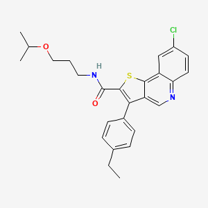 8-chloro-3-(4-ethylphenyl)-N-(3-isopropoxypropyl)thieno[3,2-c]quinoline-2-carboxamide