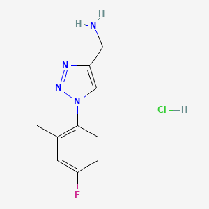 [1-(4-Fluoro-2-methylphenyl)triazol-4-yl]methanamine;hydrochloride