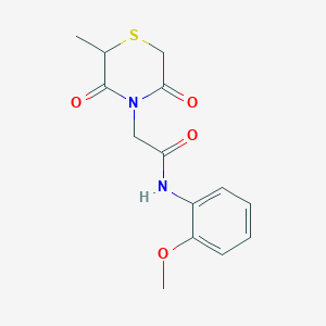 N-(2-methoxyphenyl)-2-(2-methyl-3,5-dioxothiomorpholin-4-yl)acetamide