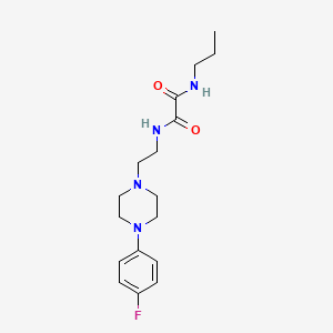 molecular formula C17H25FN4O2 B2390535 N1-(2-(4-(4-fluorophenyl)piperazin-1-yl)ethyl)-N2-propyloxalamide CAS No. 1049572-87-3