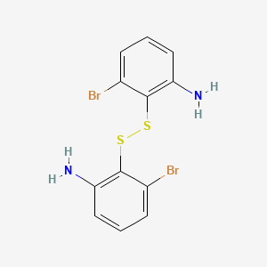 molecular formula C12H10Br2N2S2 B2390547 2,2'-Disulfanediylbis(3-bromoaniline) CAS No. 2135331-79-0