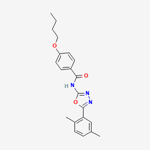 4-butoxy-N-[5-(2,5-dimethylphenyl)-1,3,4-oxadiazol-2-yl]benzamide