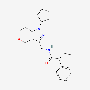 N-((1-cyclopentyl-1,4,6,7-tetrahydropyrano[4,3-c]pyrazol-3-yl)methyl)-2-phenylbutanamide