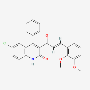 6-Chloro-3-[3-(2,3-dimethoxy-phenyl)-acryloyl]-4-phenyl-1H-quinolin-2-one