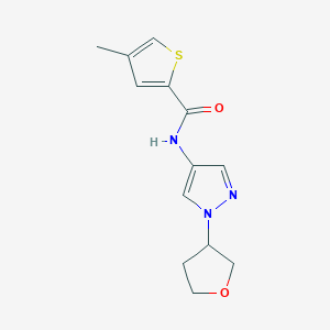 4-methyl-N-(1-(tetrahydrofuran-3-yl)-1H-pyrazol-4-yl)thiophene-2-carboxamide