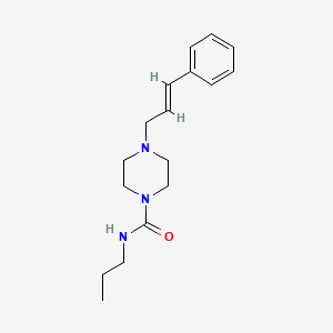 4-[(E)-3-phenylprop-2-enyl]-N-propylpiperazine-1-carboxamide