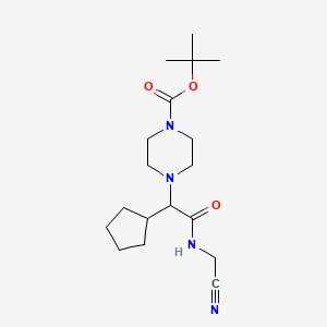 Tert-butyl 4-[2-(cyanomethylamino)-1-cyclopentyl-2-oxoethyl]piperazine-1-carboxylate