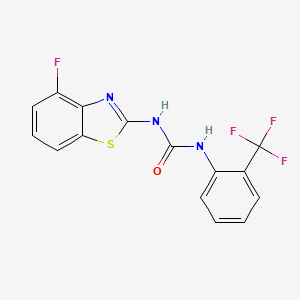 molecular formula C15H9F4N3OS B2390575 1-(4-Fluorobenzo[d]thiazol-2-yl)-3-(2-(trifluoromethyl)phenyl)urea CAS No. 1203306-31-3