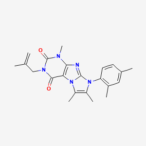 molecular formula C22H25N5O2 B2390594 6-(2,4-Dimethylphenyl)-4,7,8-trimethyl-2-(2-methylprop-2-enyl)purino[7,8-a]imidazole-1,3-dione CAS No. 899727-09-4